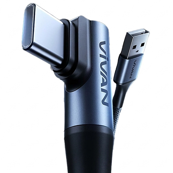 Kabel Data Type C - Type C Vivan VK90-CC100 Black