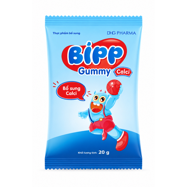 Kẹo dẻo Bipp Gummy bổ sung canxi hỗ trợ tăng chiều cao hương trái cây, 20g dạng viên (từ 3 tuổi) - AVAKids.com