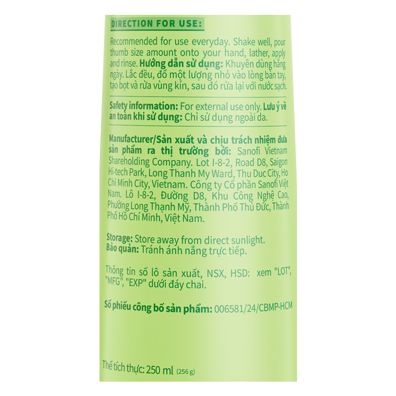 Dung dịch vệ sinh phụ nữ Lactacyd Odor Fresh hương tươi mát 250 ml - Giao bao bì ngẫu nhiên 5