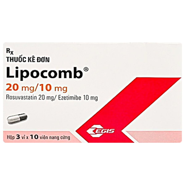 Lipocomb 20mg/10mg điều trị tăng cholesterol máu nguyên phát