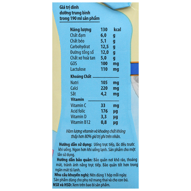 Thùng 24 hộp sữa bầu Morinaga E-Okasan hương vani 190 ml 32