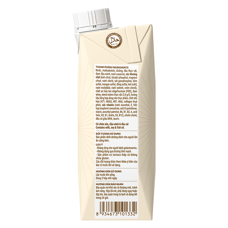 Thùng 24 sữa nước dinh dưỡng người lớn Vinamilk Sure Gold hương tự nhiên 237 ml 20