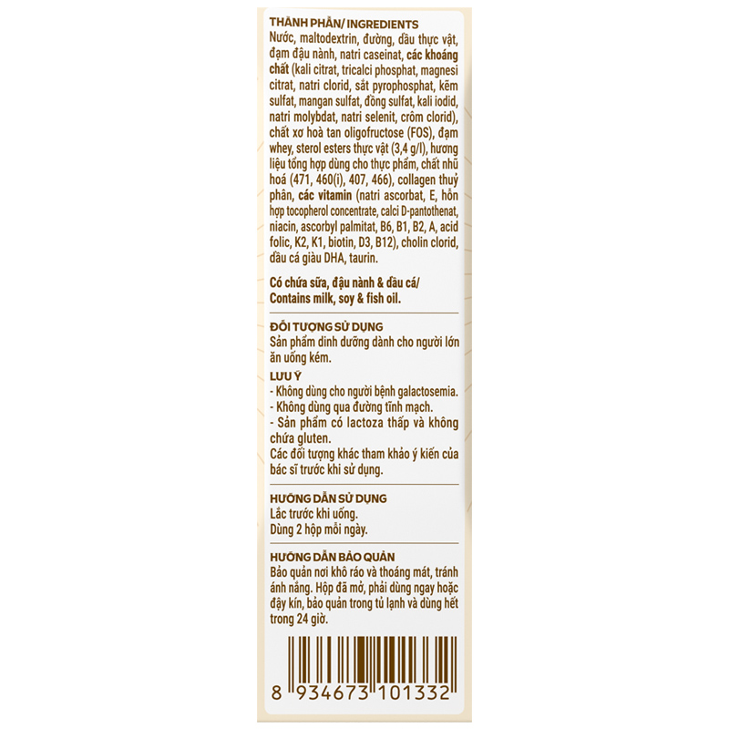 Thùng 24 sữa nước dinh dưỡng người lớn Vinamilk Sure Gold hương tự nhiên 237 ml 22