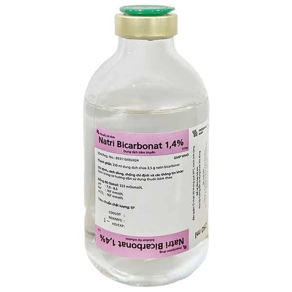Dung dịch tiêm truyền Natri Bicarbonat 1,4% Fresenius Kabi kiềm hóa nước tiểu