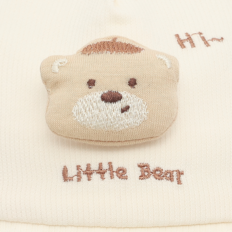 Nón kết cho bé TOP KIDS Gấu bear màu be nâu 5