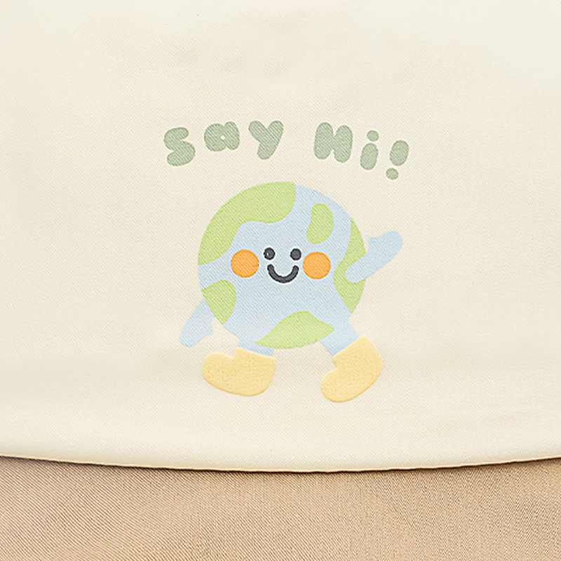 Nón kết cho bé TOP KIDS Say Hi màu xám be 5