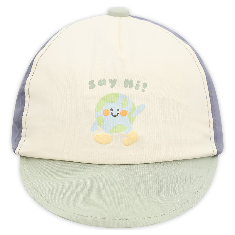 Nón kết cho bé TOP KIDS Say Hi màu xám be 10