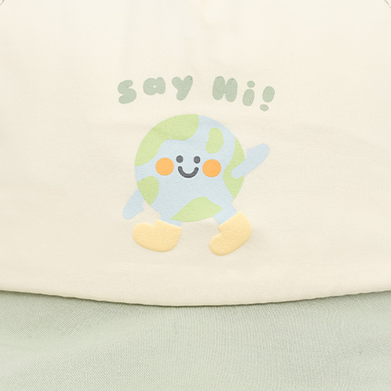 Nón kết cho bé TOP KIDS Say Hi màu xám be 13