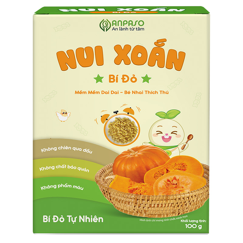 Nui xoắn rau củ Anpaso 100g (từ 6 tháng) 9