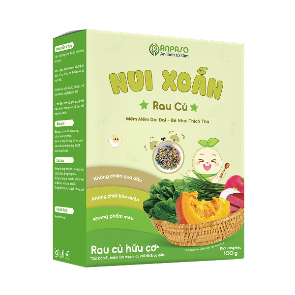 Nui xoắn rau củ Anpaso