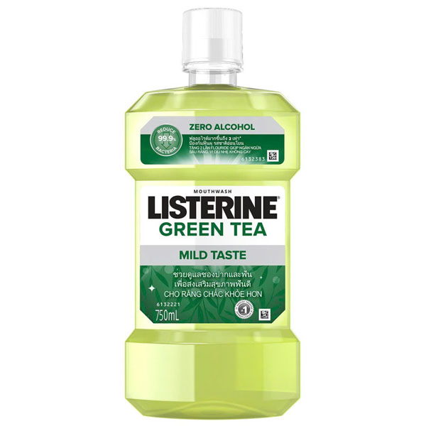 Nước súc miệng Listerine Trà Xanh ngăn ngừa sâu răng chai 750ml [Nhà Thuốc An Khang - Chính Hãng 100%]