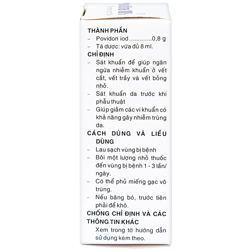 Dung dịch sát khuẩn Povidine 10% ngăn ngừa nhiễm khuẩn, sát trùng da chai 90ml - 8