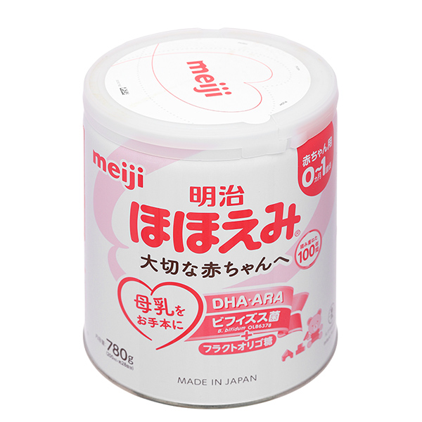 Sữa bột nội địa Nhật Meiji Hohoemi Milk hồng 780g (0 - 12 tháng) - Mẫu mới - AVAKids.com