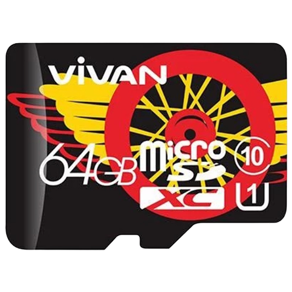 SD Card Vivan V64U10 Class 10 64GB Black Red