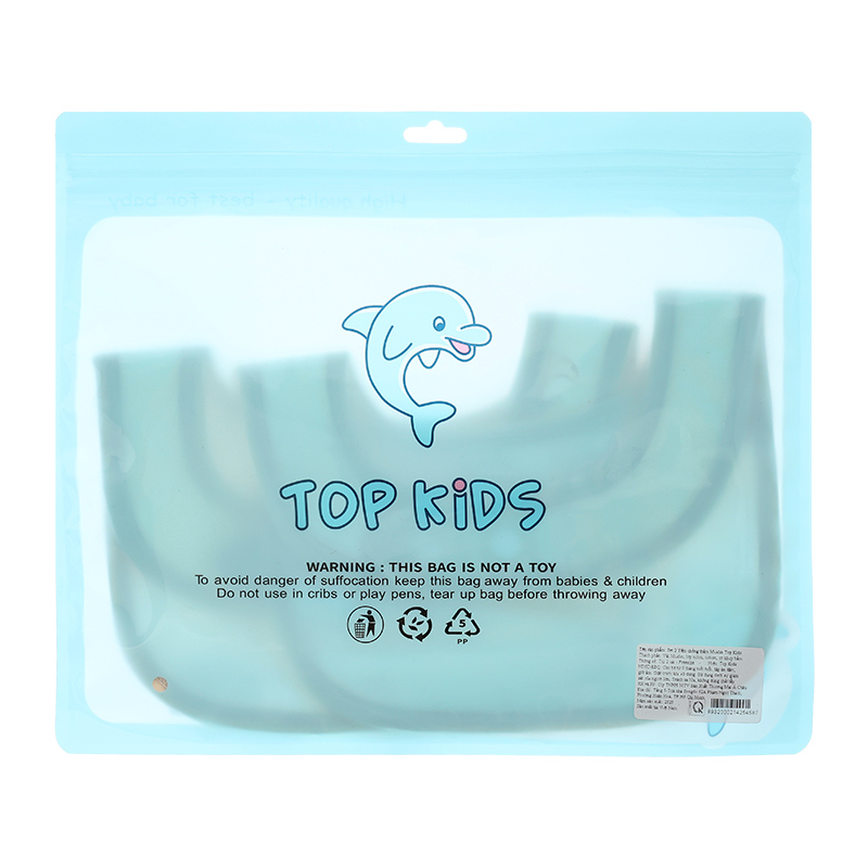 Set 2 yếm ăn cho bé muslin TOP KIDS (từ 0 tháng) - Mẫu ngẫu nhiên 14