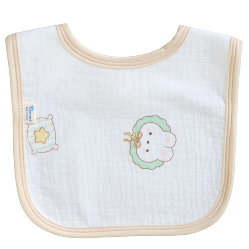 Set 2 yếm ăn cho bé muslin TOP KIDS (từ 0 tháng) - Mẫu ngẫu nhiên 5