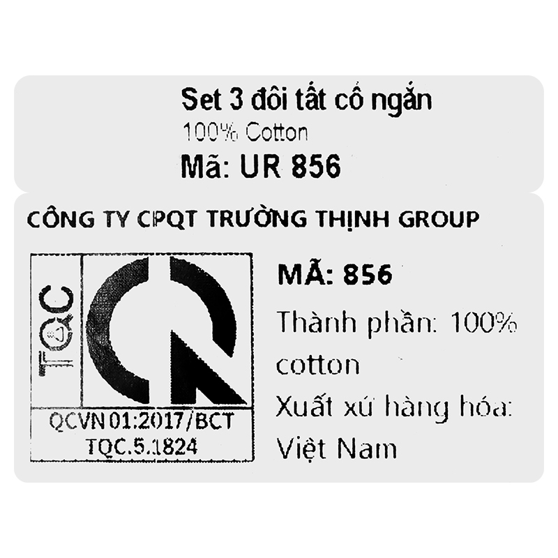 Set 3 tất sơ sinh cổ ngắn Ualarogo UR856 - Giao màu ngẫu nhiên 14