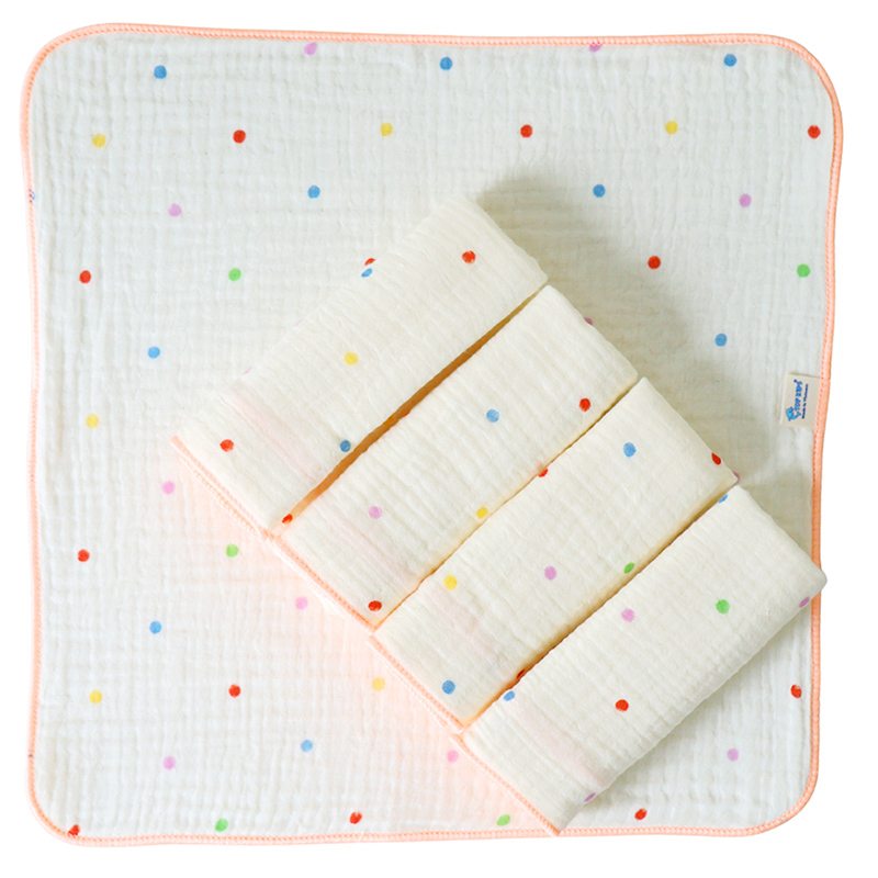 Set 5 cái khăn sữa cotton TOP KIDS 4 lớp 30x30 cm - Màu ngẫu nhiên 11