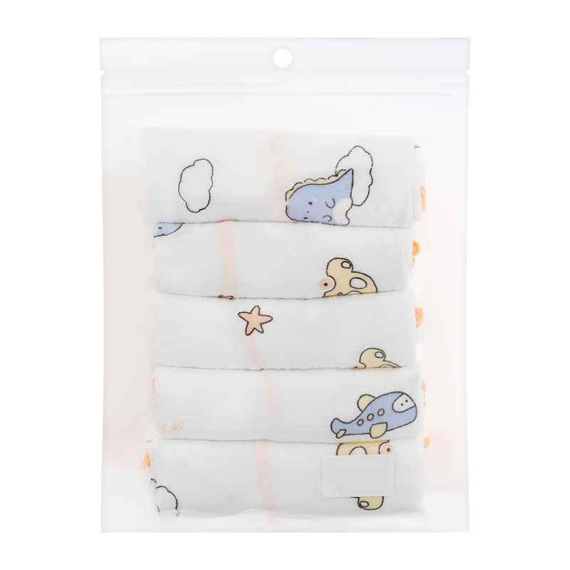 Set 5 cái khăn sữa cotton TOP KIDS 4 lớp 30x30 cm - Màu ngẫu nhiên 19