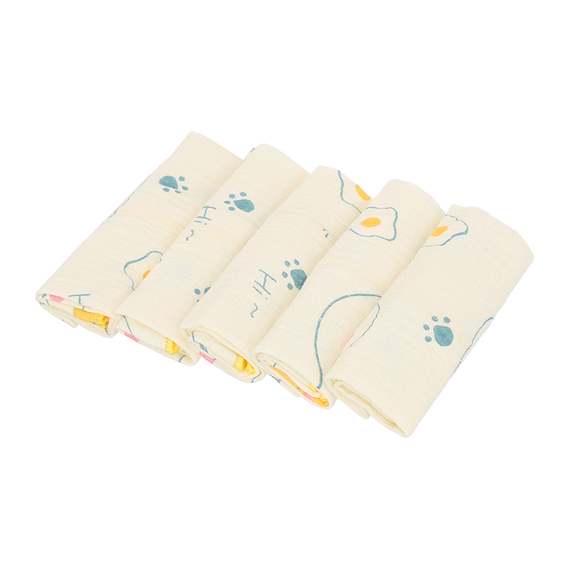 Set 5 cái khăn sữa cotton TOP KIDS 2 lớp 30x30 cm - Màu ngẫu nhiên 18