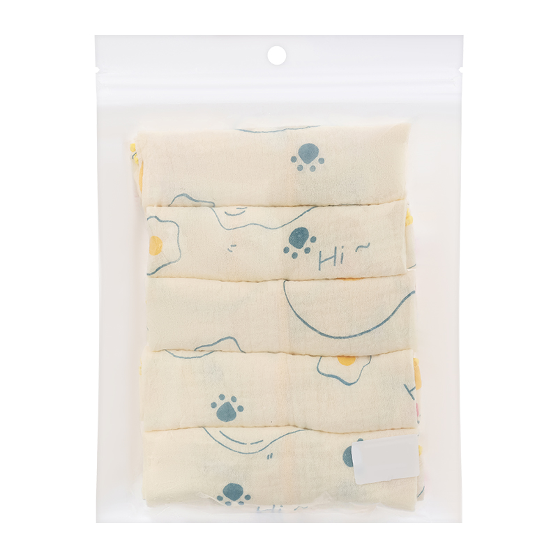 Set 5 cái khăn sữa cotton TOP KIDS 2 lớp 30x30 cm - Màu ngẫu nhiên 19