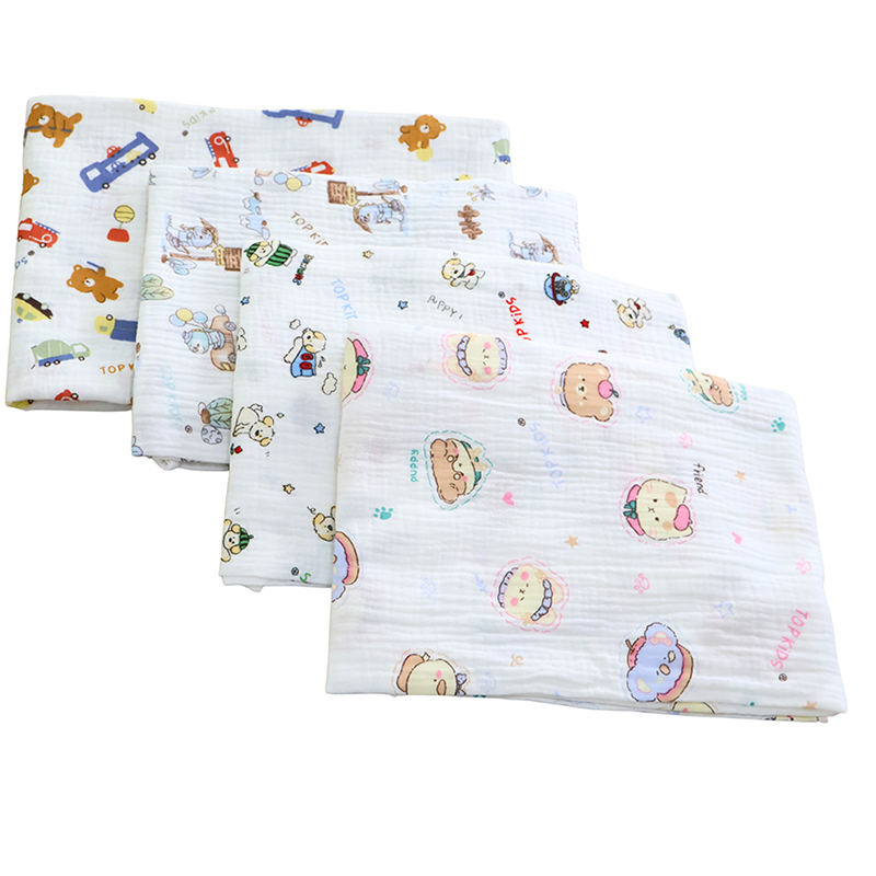 Set 5 cái khăn sữa cotton TOP KIDS 2 lớp 25x25 cm - Hoạ tiết ngẫu nhiên 2