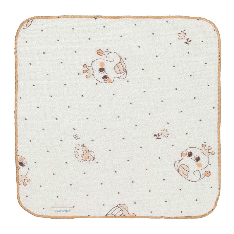 Set 5 cái khăn sữa cotton TOP KIDS 2 lớp 25x25 cm - Hoạ tiết ngẫu nhiên 14