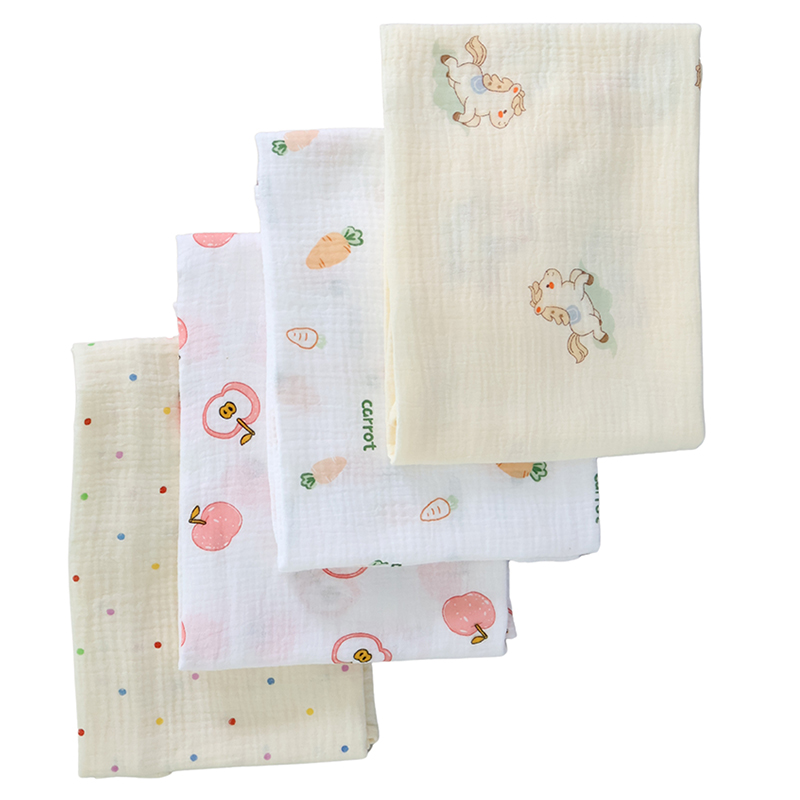 Set 5 cái khăn sữa cotton TOP KIDS 2 lớp 25x25 cm - Hoạ tiết ngẫu nhiên 3
