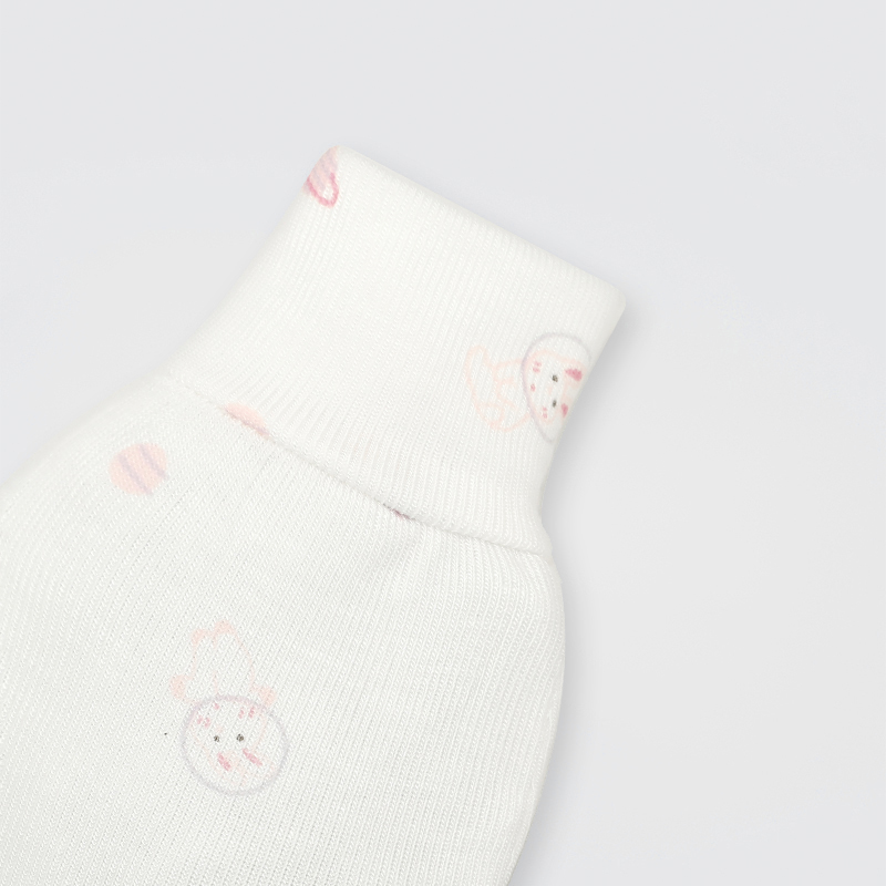 Set nón, bao tay bao chân in hình Lullaby NH728C màu trắng (0 - 3 tháng) 6