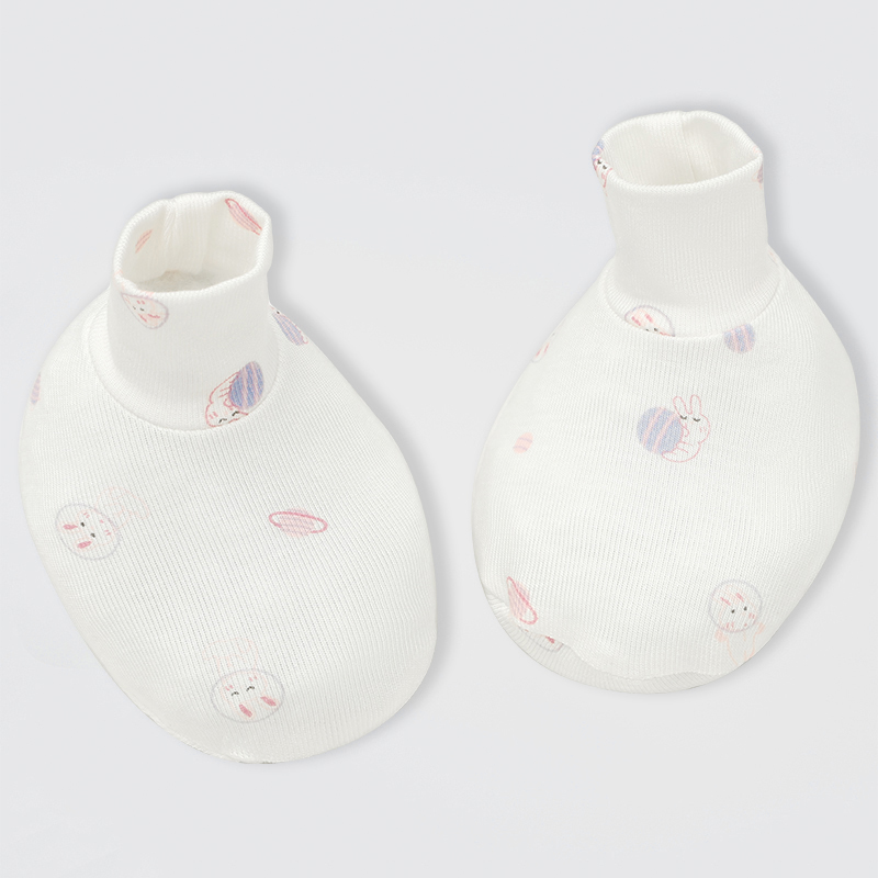 Set nón, bao tay bao chân in hình Lullaby NH728C màu trắng (0 - 3 tháng) 7