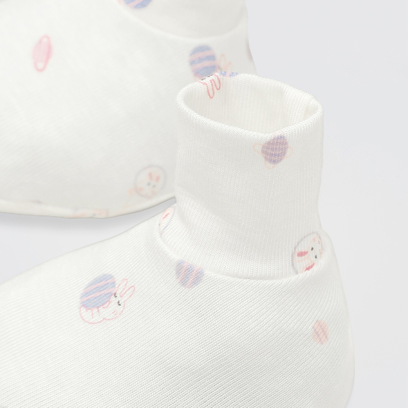 Set nón, bao tay bao chân in hình Lullaby NH728C màu trắng (0 - 3 tháng) 9