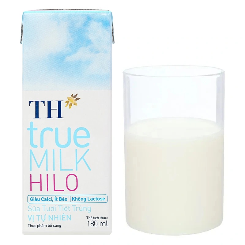 Thùng 48 hộp sữa tươi tiệt trùng TH true MILK Hilo không đường 180 ml (từ 1 tuổi) 27