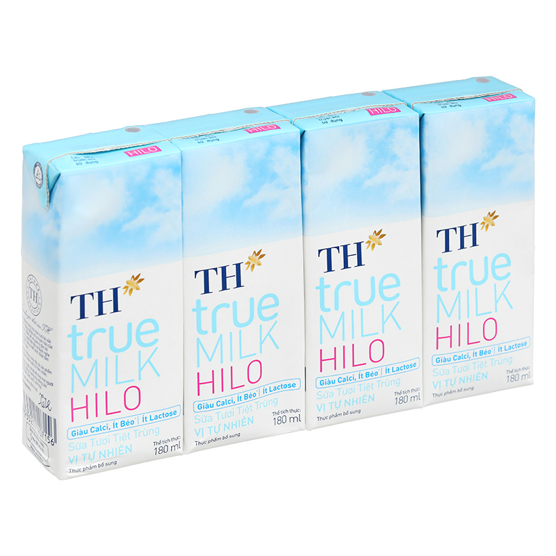 Thùng 48 hộp sữa tươi tiệt trùng TH true MILK Hilo không đường 180 ml (từ 1 tuổi) 18