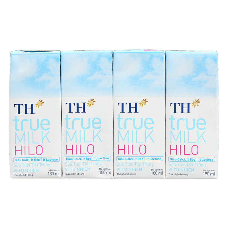 Thùng 48 hộp sữa tươi tiệt trùng TH true MILK Hilo không đường 180 ml (từ 1 tuổi) 20