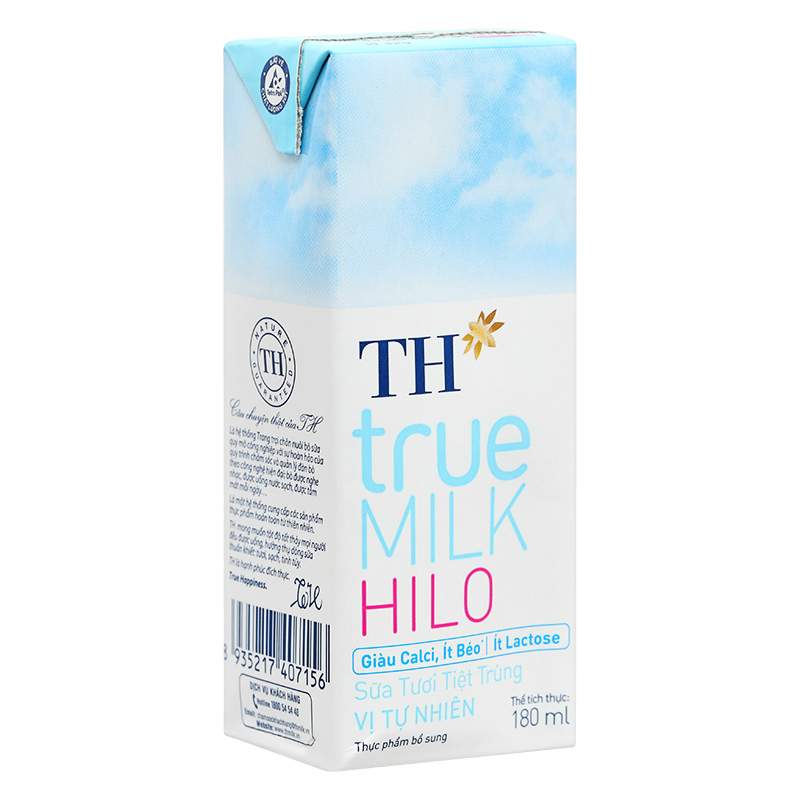 Thùng 48 hộp sữa tươi tiệt trùng TH true MILK Hilo không đường 180 ml (từ 1 tuổi) 22