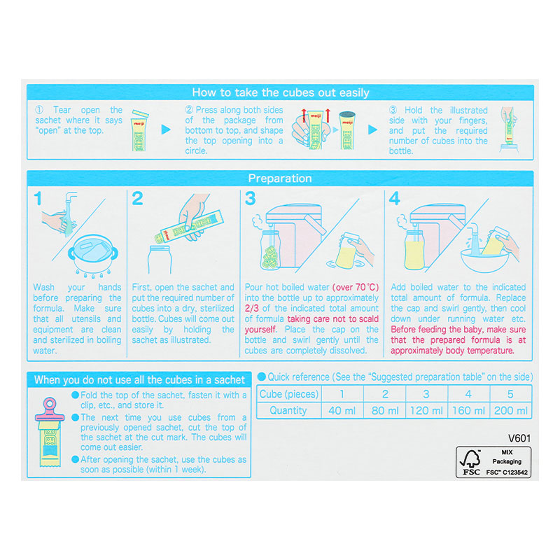 Sữa bột dạng thanh Meiji Infant Formula Ezcube Premium 540g (0 - 12 tháng) 10