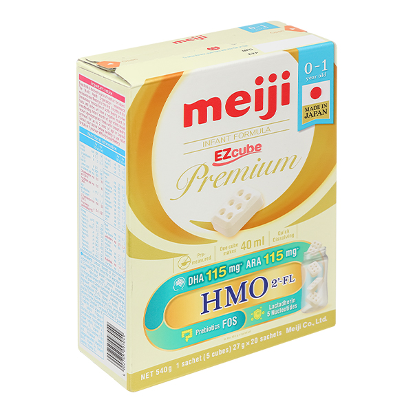 Combo 2 sữa bột dạng thanh Meiji Infant Formula Ezcube Premium 540g (0 - 12 tháng) - AVAKids.com
