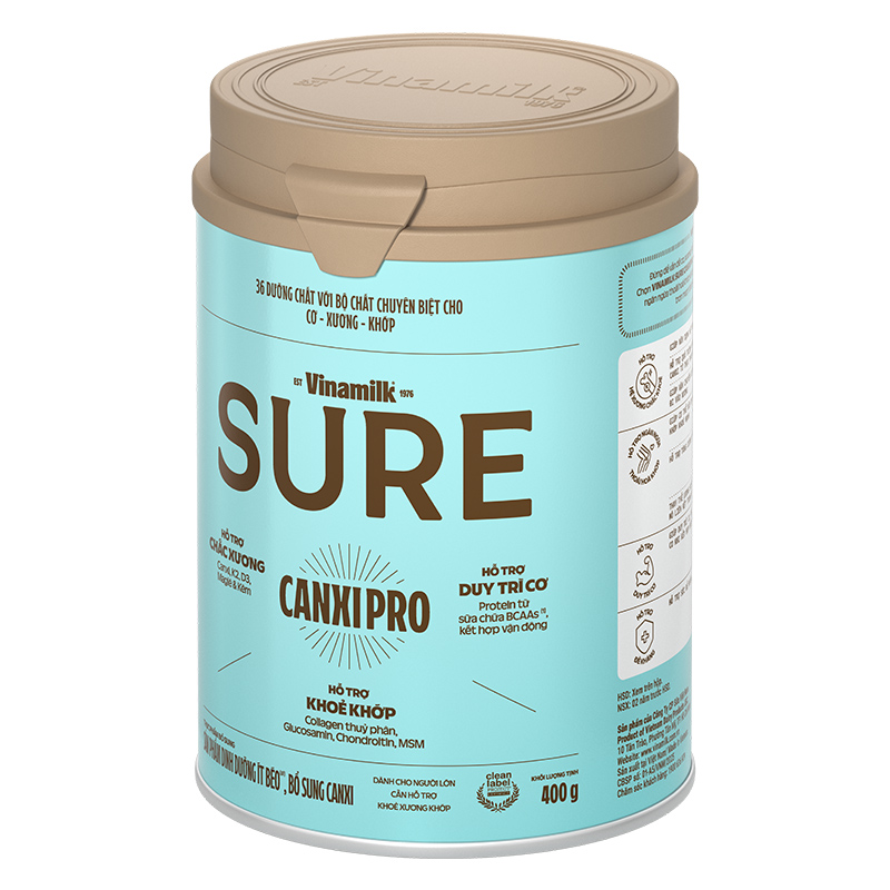Sữa bột người lớn Vinamilk Sure Canxipro vị tự nhiên 900g 15