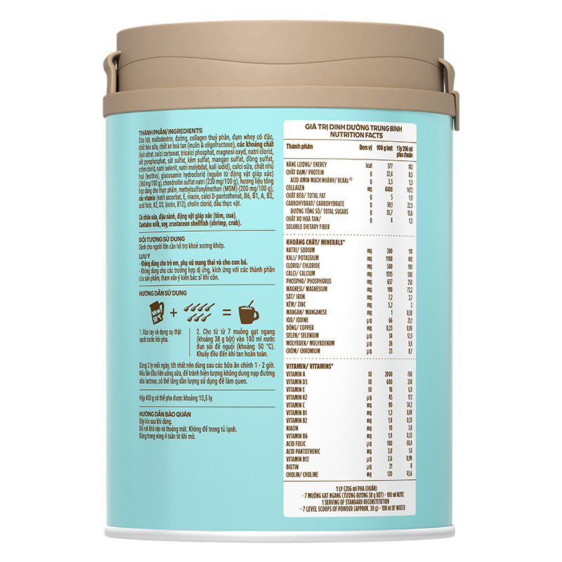 Sữa bột người lớn Vinamilk Sure Canxipro vị tự nhiên 900g 16