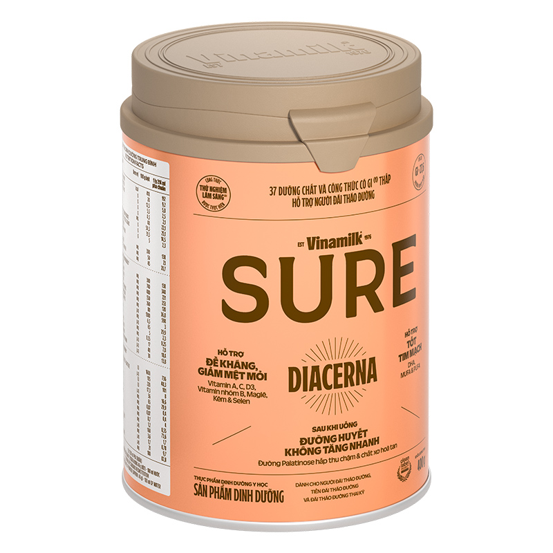 Sữa bột người lớn Vinamilk Sure Diacerna vị tự nhiên 400g 4