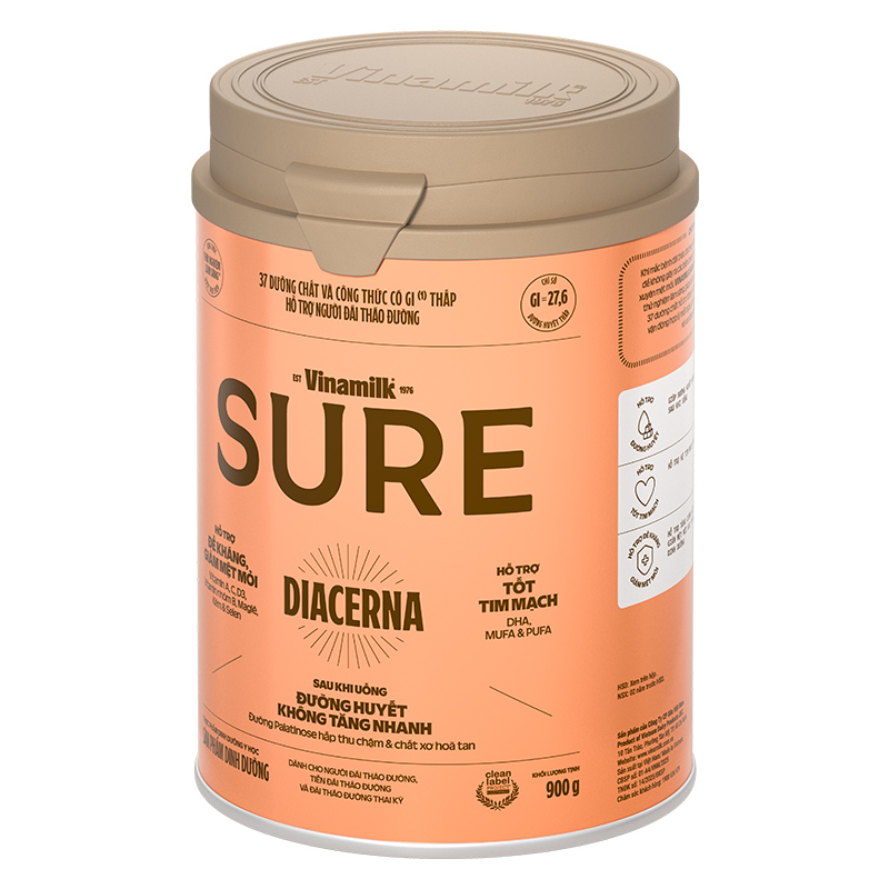 Sữa bột người lớn Vinamilk Sure Diacerna vị tự nhiên 400g 15