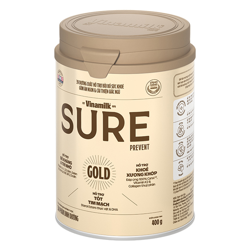 Sữa bột người lớn Vinamilk Sure Prevent Gold hương tự nhiên 400g 5