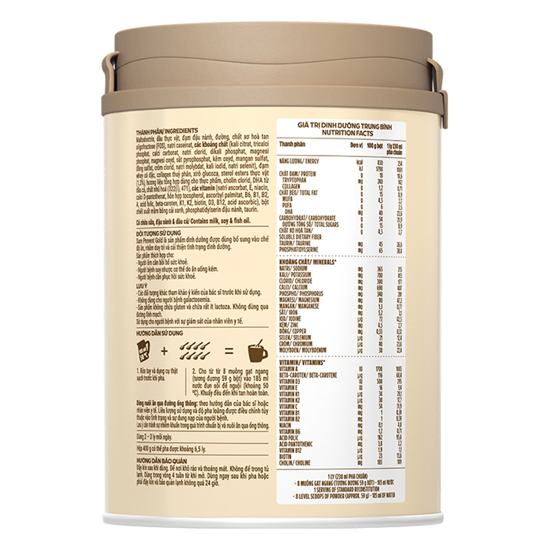 Sữa bột người lớn Vinamilk Sure Prevent Gold hương tự nhiên 400g 6