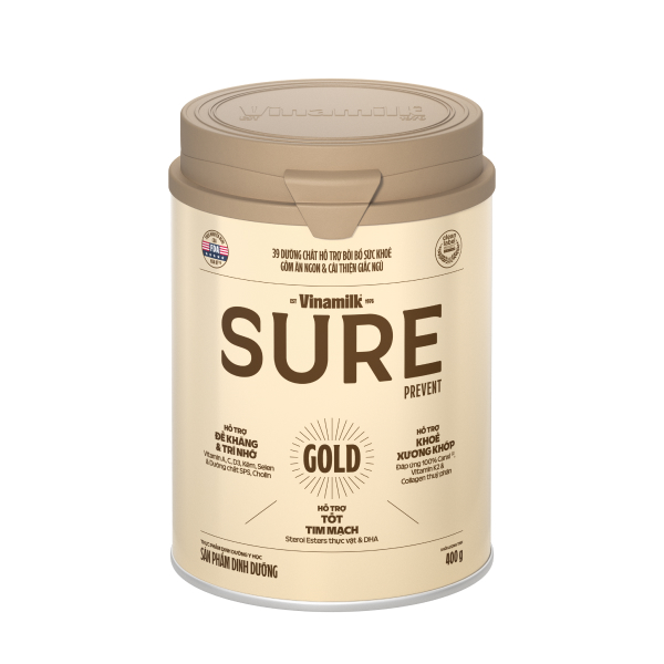 Sữa bột người lớn Vinamilk Sure Prevent Gold hương tự nhiên 400g - AVAKids.com
