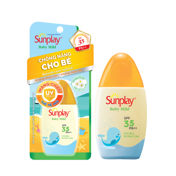 Sữa Chống Nắng Sunplay Baby Mild 35 bảo vệ da bé, giảm 15% - AVAKids.com