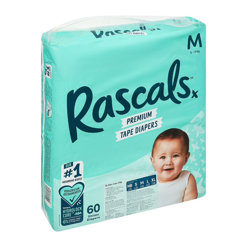 Tã dán Rascals size M 60 miếng (6 - 11 kg) - Giao bao bì ngẫu nhiên 4