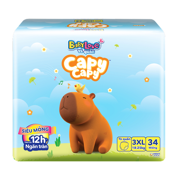 Tã quần Babylove Capycapy L48 thấm hút tốt, êm mềm, giá từ 135K - AVAKids.com