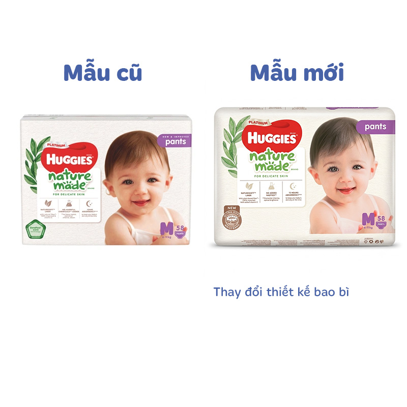 Tã quần Huggies Platinum nature made siêu cao cấp size XXL 26 miếng (Trên 15 kg) - Giao bao bì ngẫu nhiên 18