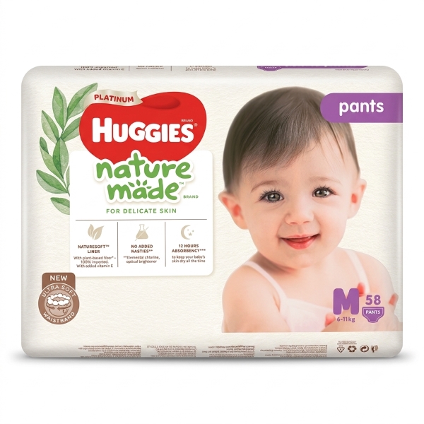 Tã quần Huggies Platinum Naturemade thấm hút tốt, mua 2 tặng balo nấm - AVAKids.com