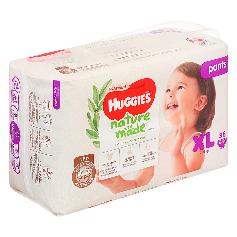 Tã quần Huggies Platinum nature made siêu cao cấp size XXL 26 miếng (Trên 15 kg) - Giao bao bì ngẫu nhiên 54